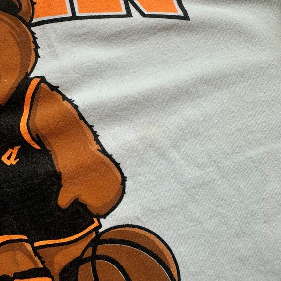 Inaka Power teddy bear basketball orange black lifting athletic gym t-shirt L - Picture 6 of 7